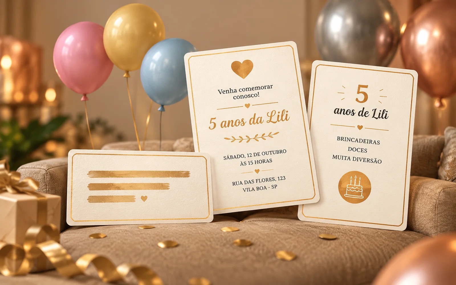 Convite de aniversário personalizado: a festa começa no convite